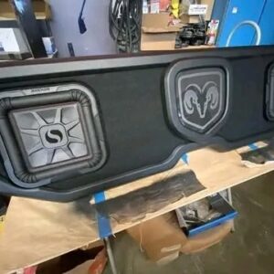 Dodge Ram with 2 kickeraudio 10" L7 shallows box