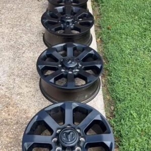 brand new black 8-lug wheels