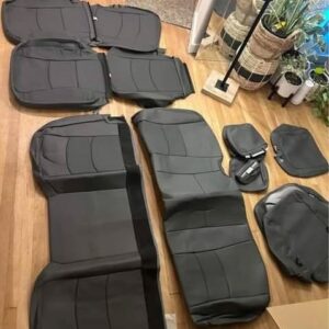 2013-2018 Dodge Ram Crew Cab Black Katzkin Leather Seat Covers Kit