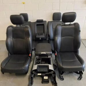 2013 - 2018 Dodge Ram 1500, 2500, 3500 Front Rear Black Leather Seats Set