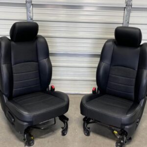 2003-2018 Dodge Ram 1500 2500 black leather sport front seats