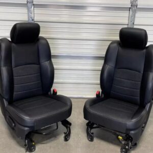 2003-2018 Dodge Ram 1500, 2500 black leather sport front seats